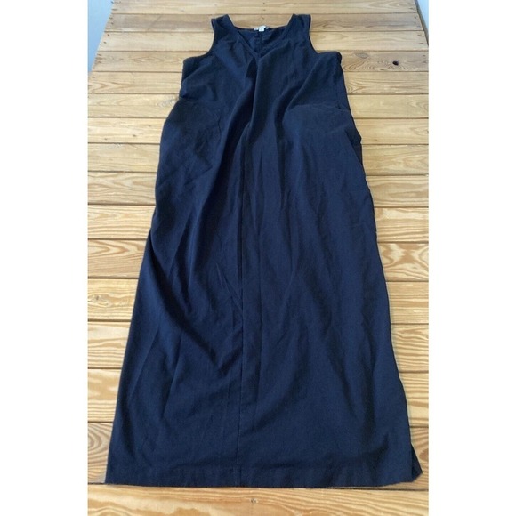 Nordstrom Sleeveless Midi Dress Size Large Women’s Black - Picture 1 of 6